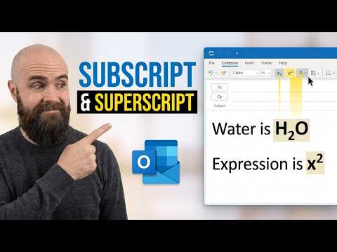 Write Subscript And Superscript In Outlook [Simplified]