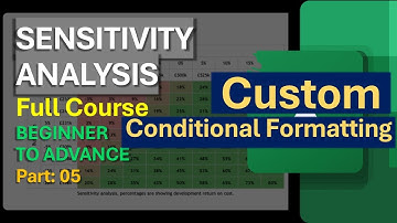 How to Use Conditional Formatting in Excel Data Tables? Sensitivity Analysis Full Course Part 05