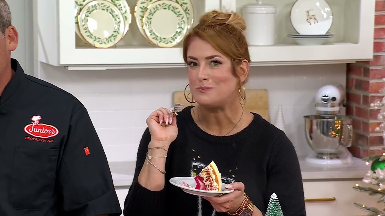 Junior's 3 lb Holiday Swirl Cheesecake on QVC - YouTube