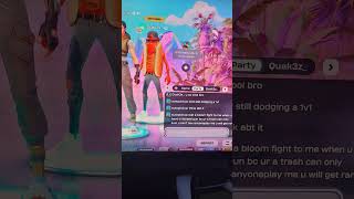 imagine dodging a 1v1 lmao noob 😂 #fortnite #aim #gaming #fortniteclips  #youtubeshorts #funny