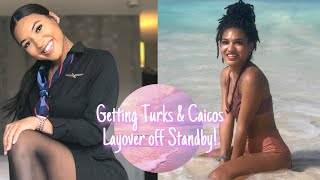 Flight Attendant International Layover Vlog | Turks &amp; Caicos w/ 2 Mins Left on Standby | BellaDoll94