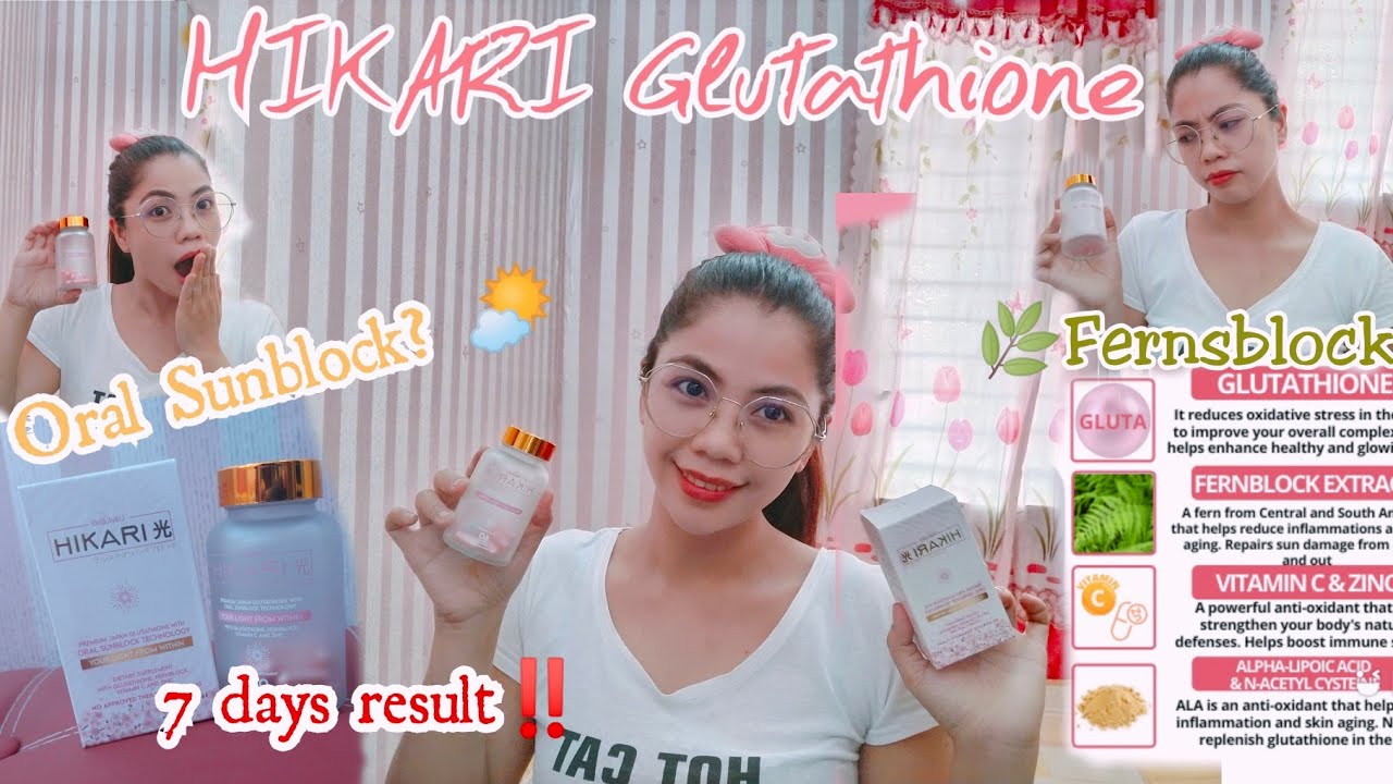 REVIEW: Hikari Glutathione (Oral Sunblock, 7 Days Result & Price!) - YouTube REVIEW: Hikari Glutathione (Oral Sunblock, 7 Days Result & Price!) - YouTube
