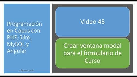 45- Crear ventana modal para el formlario