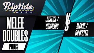 Justus/Sirmeris vs Jackie/Dinkster - Riptide 2024 - Melee Doubles - Pools