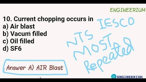 CIRCUIT BREAKER MCQS FOR JUNIOR ENGINEER ELECTRICAL TESTS |HESCO PTS