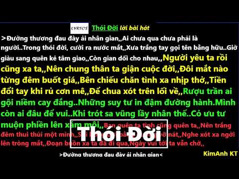 Lời Bài Hát Thói Đời - lời bài hát thói đời