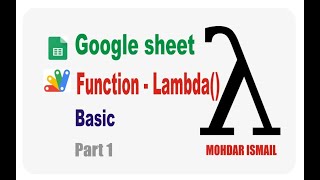 GOOGLE SHEET - LAMBDA FUNCTION