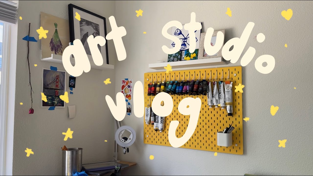 ✨ studio vlog ✨(decorating my studio, Ikea haul, painting, organizing)