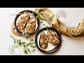 Aubergines et pois chiches rtis boulgour  crme de feta au thermomix