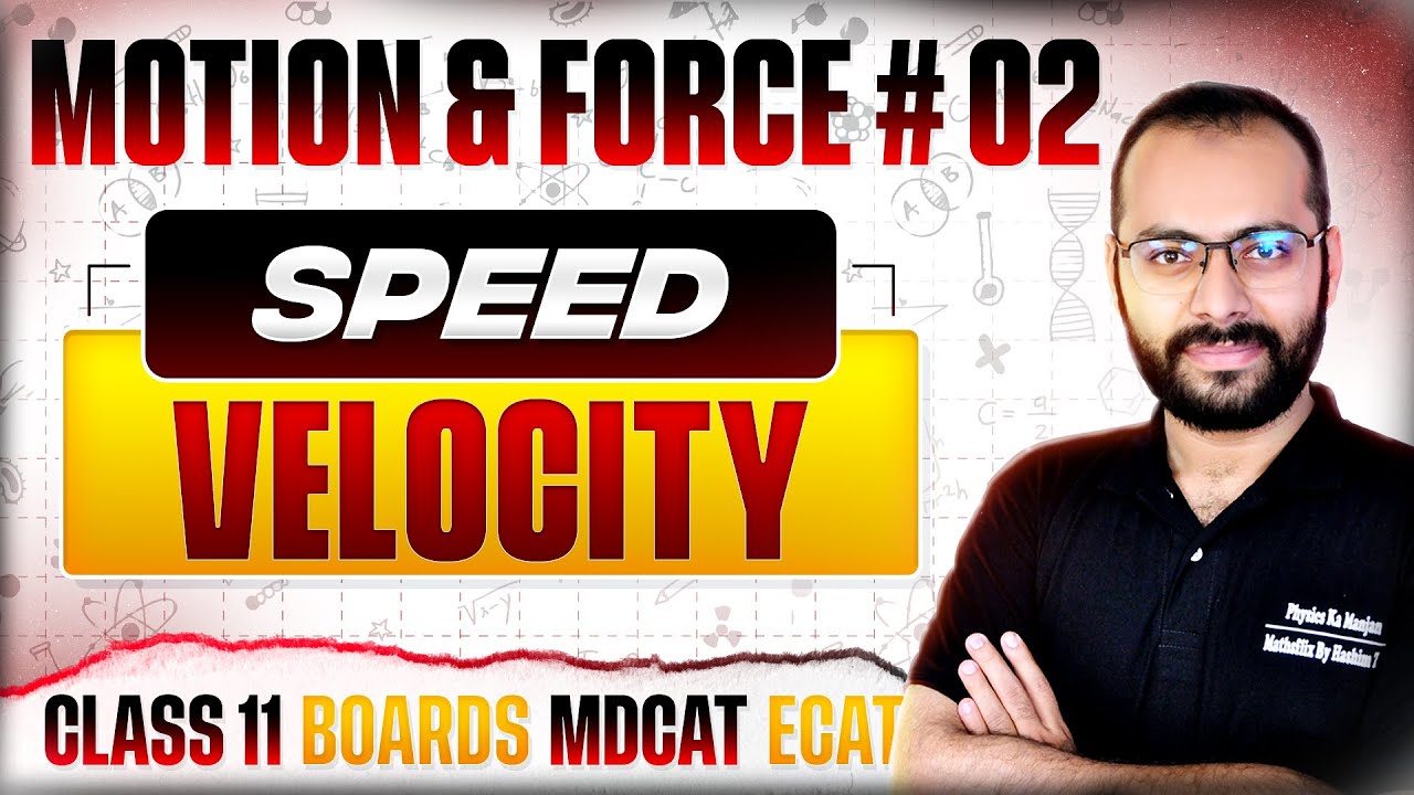 Class 11 Physics | Motion & Force # 02 | Speed & Velocity | Kinematics | Boards | ECAT | MDCAT
