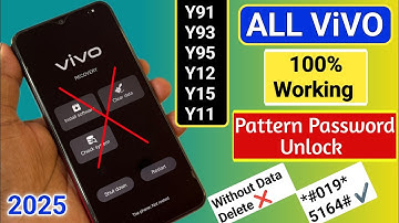 ViVO Y91/Y93/Y95/Y12/Y15/Y11/Y17/Y19/Y20 Hard Reset✔️All Type Password Lock Pattern Lock Remove 2024