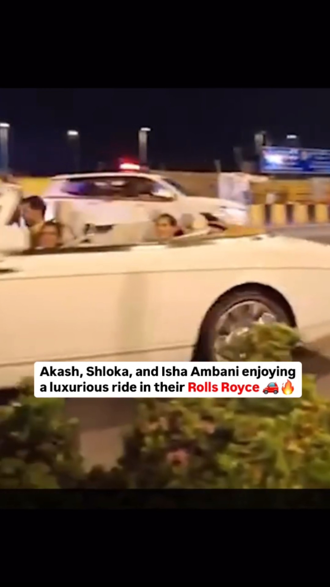 Akash, Shloka, and Isha Ambani cruise in Style in their Luxurious car ✨ #shorts #ambani