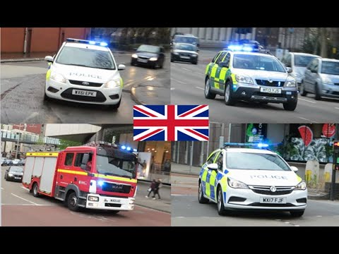 BRISTOL] UK Vehicles Responding - Police, Ambulance & Fire lights and siren - YouTube
