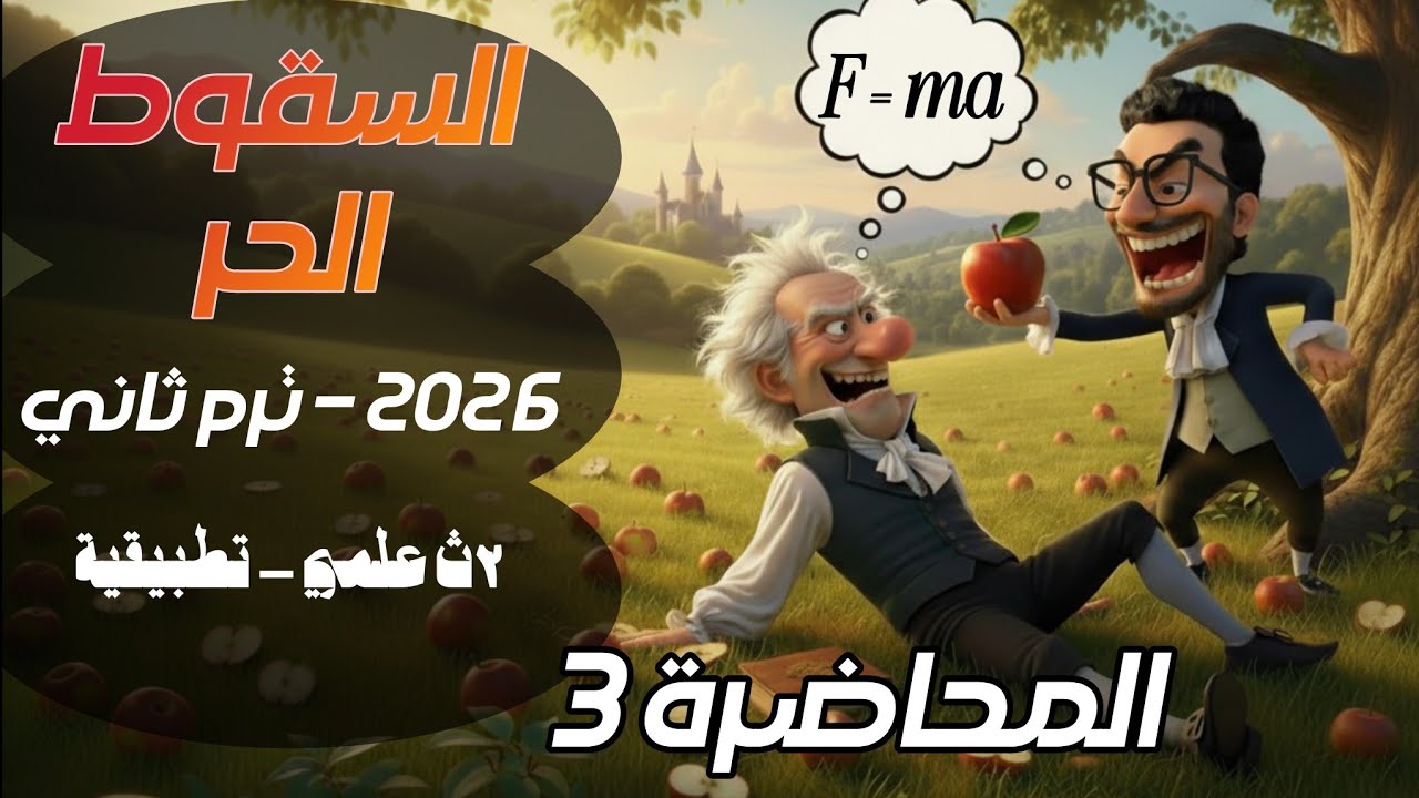 03 - السقوط الحر | الحركة الرأسية تحت تأثير الجاذبية + شرح الثانية النونية 🔥