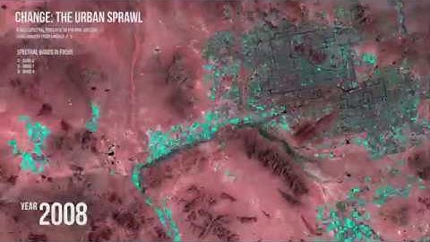 Landsat 4 - 5, False Colour Timelapse