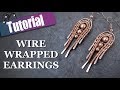 Wire Wrapped Earrings - 'Fireworks'