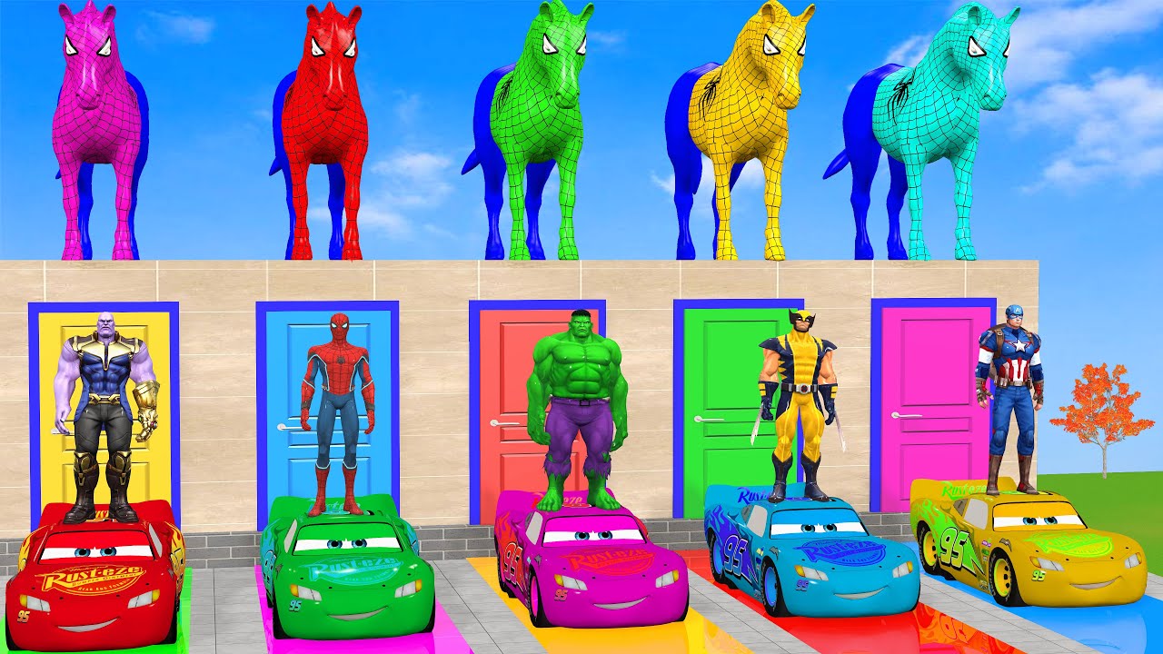 Long Slide Game with Cow Elephant Gorilla Hippopotamus Tiger 3d Animal Game Funny 3d Animals