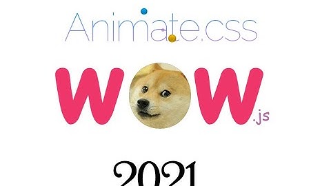 animate.css  مع WOW.JS  مكتبة