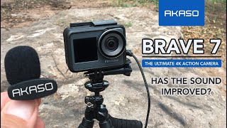 AKASO BRAVE 7 - Internal mic & Lav mic audio tests #actioncamera