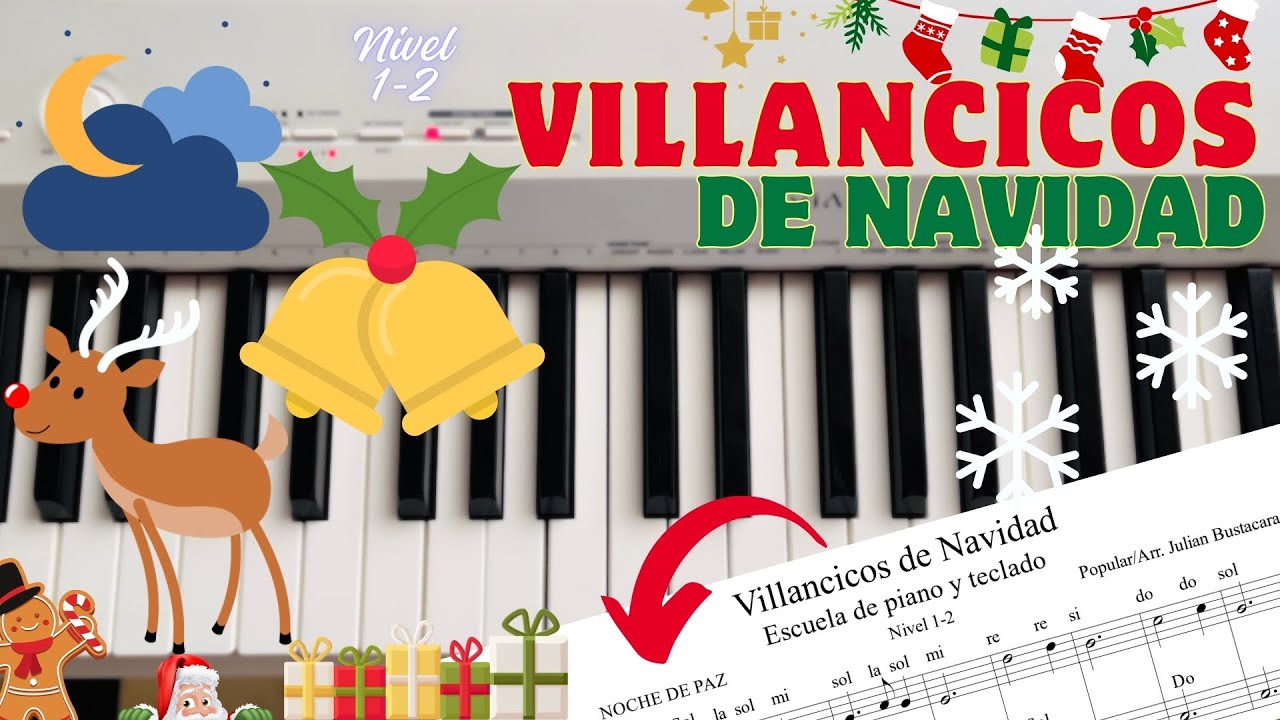 Villancicos de Navidad Piano Tutorial + Partitura - Julian Bustacara