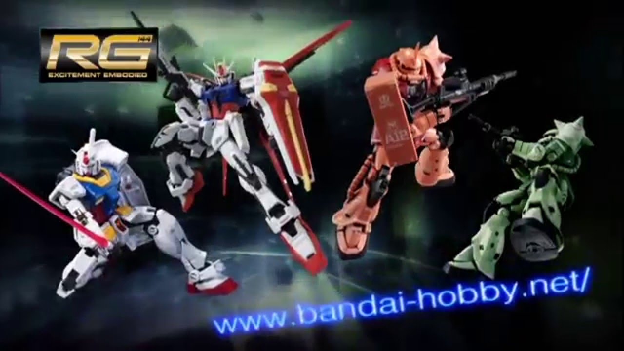 RG ガンプラ 3種 バンダイ RG ガンプラ CM 3種 - YouTube