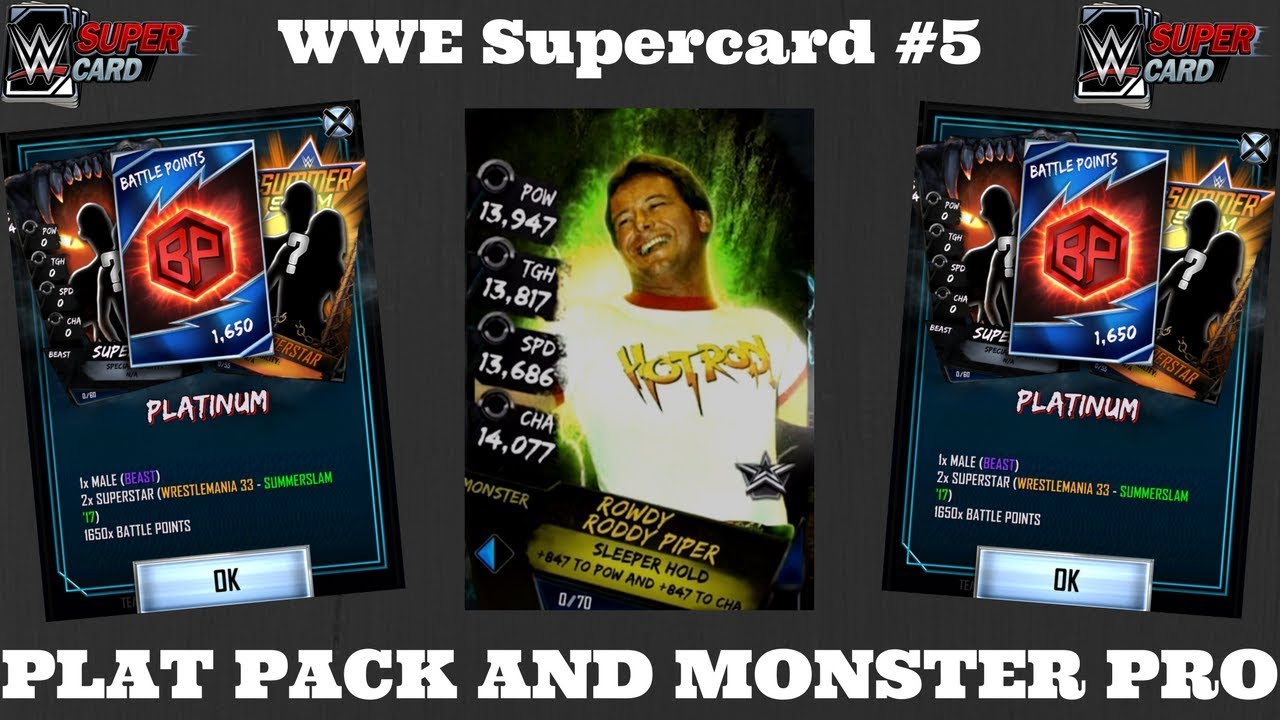 PLATINUM PACK !! & MONSTER PRO !!!  WWE Supercard #5 (Season 4)