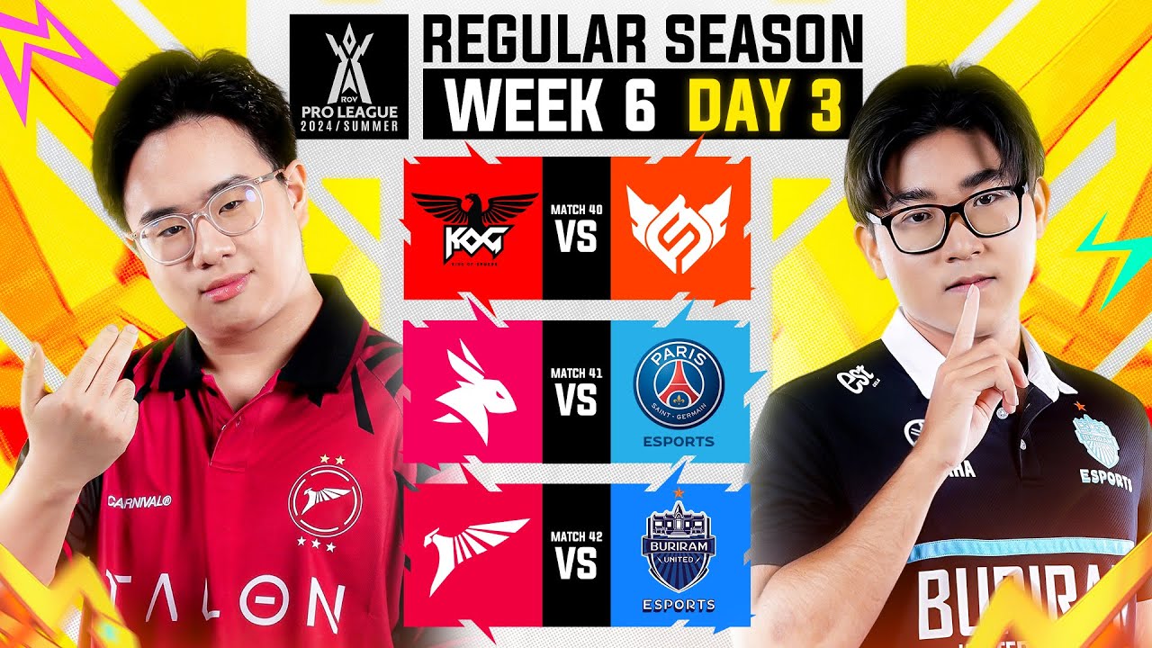 การแข่งขัน RoV Pro League 2024 Summer | Regular Season | Week 6 Day 3