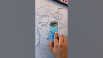 New 🤩 Gallery soft pastels unboxing | Krishna ji drawing ✨ #shorts