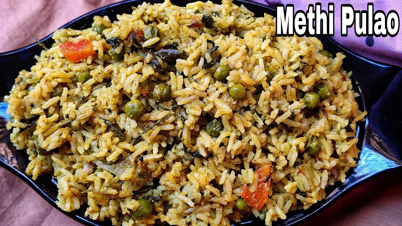 Methi Pulao Recipe Menthya Bath Karnataka Style Methi Rice Recipe