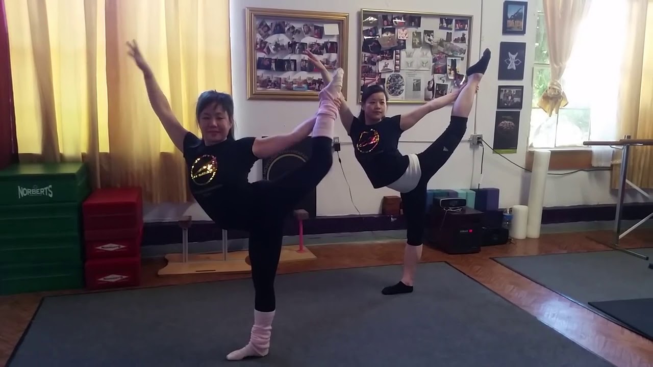 Mongolian contortion center leg balance routine - YouTube