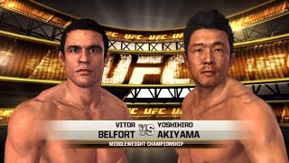 UFC Undisputed 2010 Gameplay Vitor Belfort vs Yoshihiro Akiyama