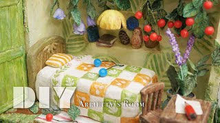 I made Arrietty's room🌿, my first miniature dollhouse🥹 | 借りぐらしのアリエッティ