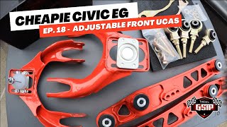 Civic Eg Budget Suspension Upgrade Pt.2 - Gstp Autoparts Adjustable Front Uca - Cheapie Civic Ep. 18