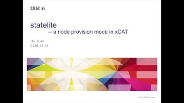 bare metal provisioning method xCAT statelite