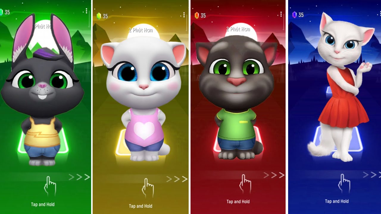 Angela vs Tom vs Becca | Crazy Tiles Hop Battle Challenge