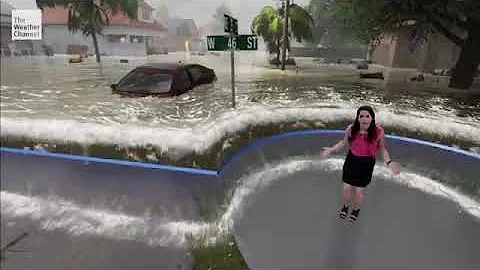 Weather Channel - Hurricane Florence augmented rea...