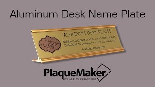 Aluminum Desk Name Plates - PlaqueMaker.com