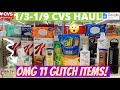 🔥CVS HAUL 1/3-1/9 (SURPRISE GLITCHES & 11 Glitch Items)+CVS MoneyMakers 🔥1/3 CVS Haul