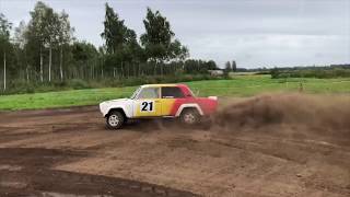 Lada 2105 Historic Race Car on fire!! - (Lada VFTS, 2101 & 2107)