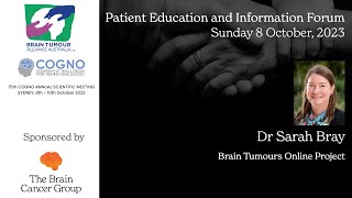 Dr Sarah Bray. Brain Tumours Online Project screenshot 2