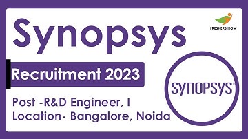 Synopsys Recruitment 2023 | R&D Engineer, l | Required Skills, How to Apply