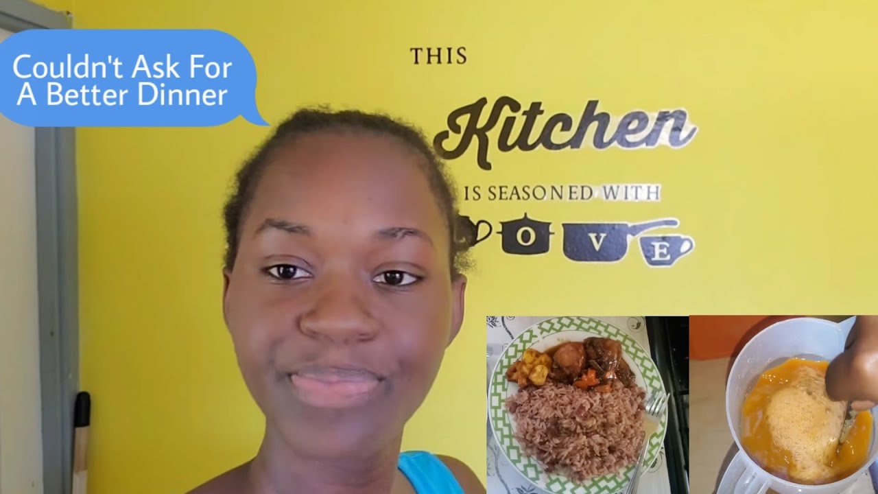 Jamaican Cook Down Chicken, Rice And Peas With Plantains *Sunday Vlog