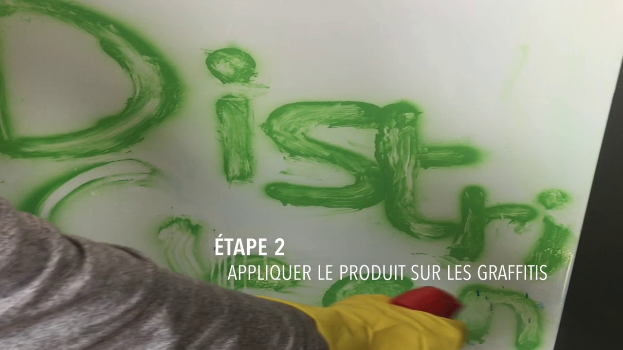 Effacer facilement des traces de graffitis