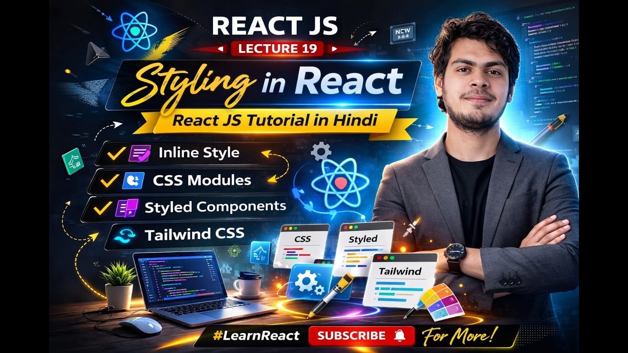 React JS Lecture 19 | Styling in React (Inline, CSS Modules, Styled ...