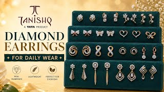 Tanishq Lightweight Diamond Earrings Designs With Wt. & Price| Starting From 0.8Gm Onwards ✨2026.