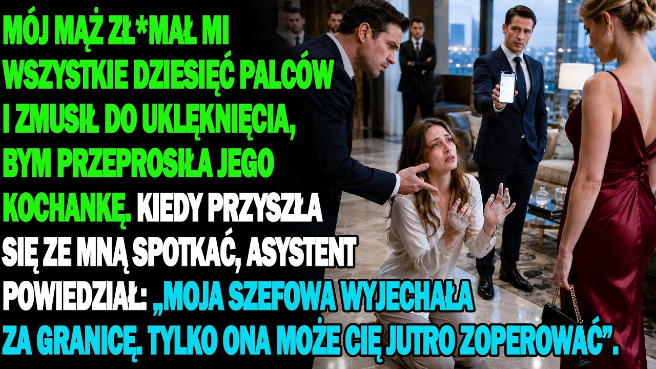 Leżałam na podłodze salonu, a mój mąż patrzył, jak ochroniarz miażdży mi palce jedno po drugim. „Pomszczę cię” – powiedział do innej kobiety, gdy trzaskały moje kości. Trzy lata poświęciłam temu...
