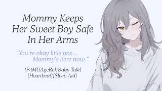 Mommy Keeps Her Sweet Boy Safe In Her Arms [F4M] [AgeRe] [Baby Talk] [Heartbeat] [1hr Sleep Aid]