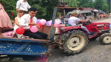 Đám Cưới Có Một Không Hai Rước Dâu Bằng Máy Cày