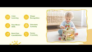 ROBUD Wooden Activity Cube - Little Bear Orchard