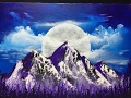 #62. acrylic moon mountain